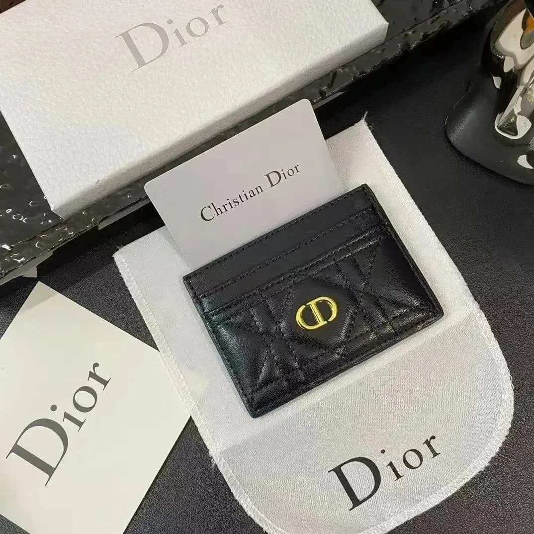 Dior Black Lambskin Card Holder
