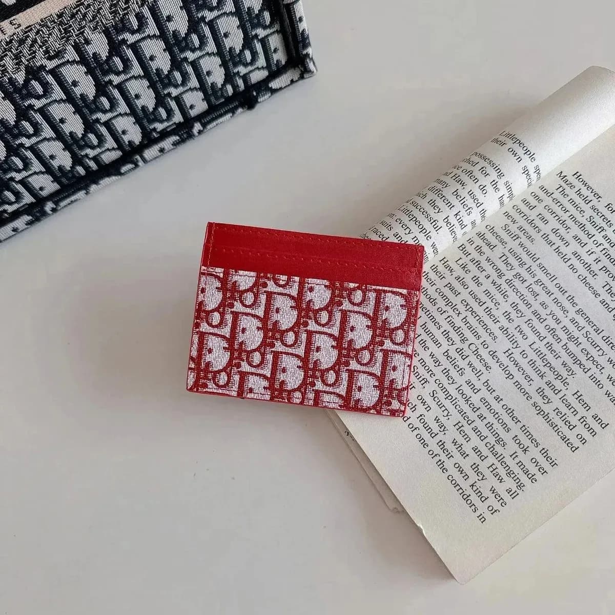 Dior Classic Flap Red Card Holder