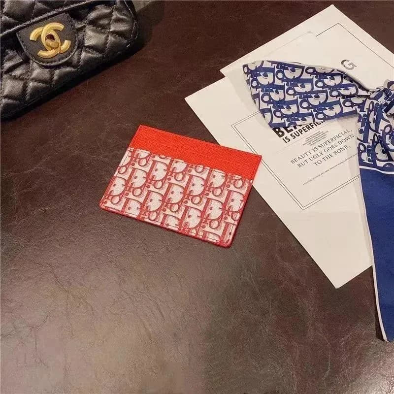 Dior Classic Flap Red Card Holder