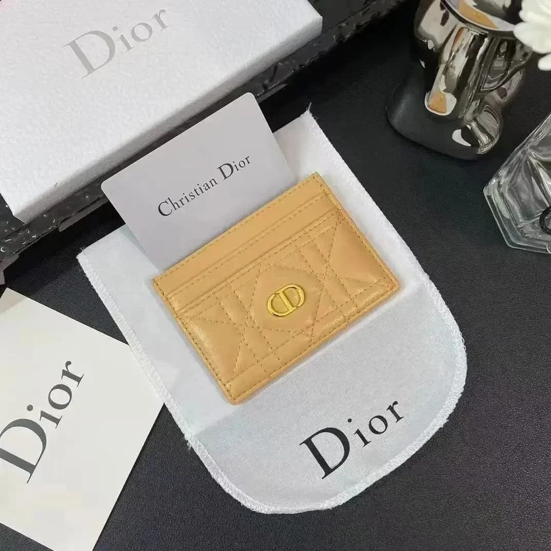 Dior Cannage Beige Card Holder