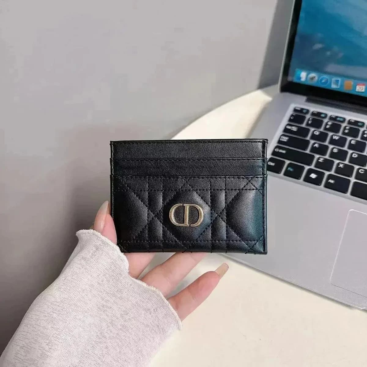 Dior CD Monogram Black Leather Card Holder
