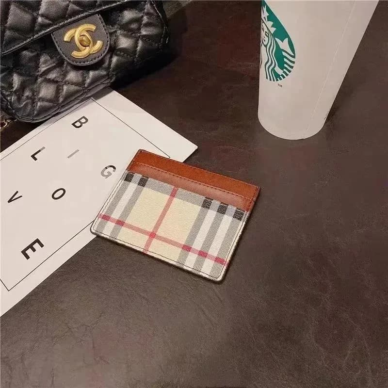 Chanel Classic Flap Cardholder Beige/Red Plaid