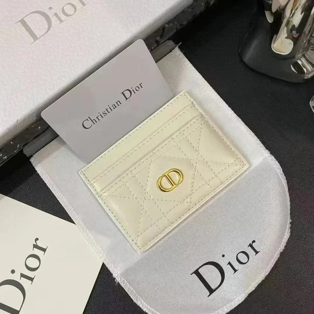 Dior CD Monogram Card Holder Ivory