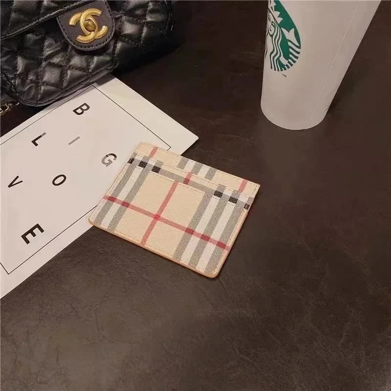 Chanel Classic Flap Cardholder Beige Plaid