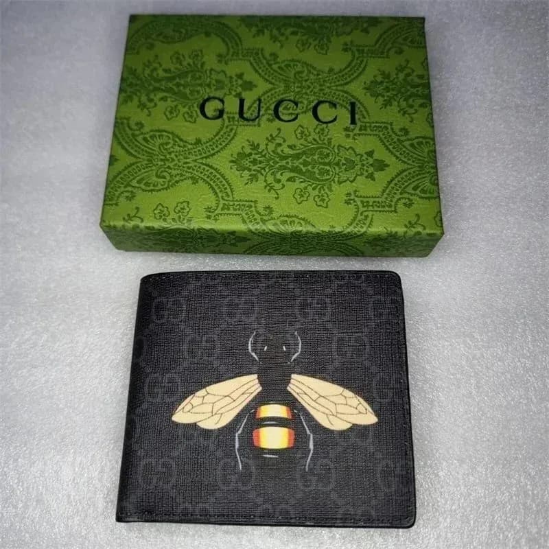 Gucci Bee Print Wallet Black