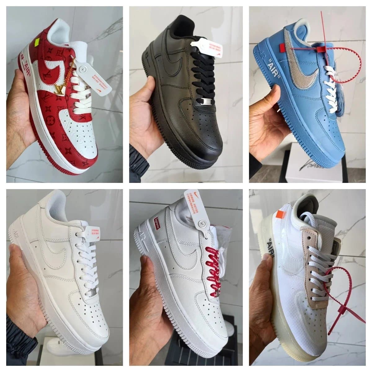 AF-006 Black and White Low-Top Sneakers seller listing evidence