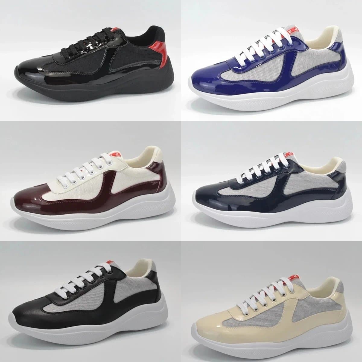 Black Chunky Runner Sneakers with Triangular Side Badge seller listing evidence