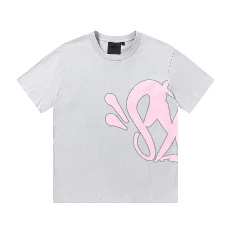 Light Grey Pink Monkey Graphic T-Shirt