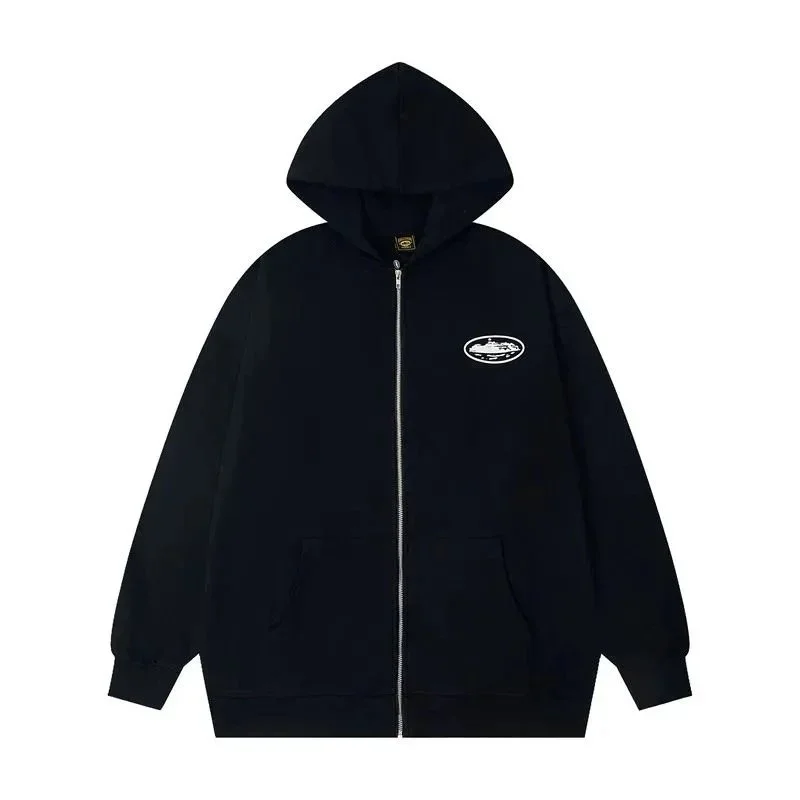 Unisex Black BB013 Zip-Up Hoodie