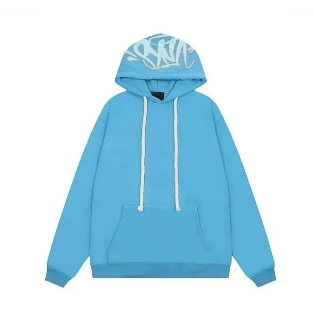 Blue Hoodie with Graphic Print Sweatshirt