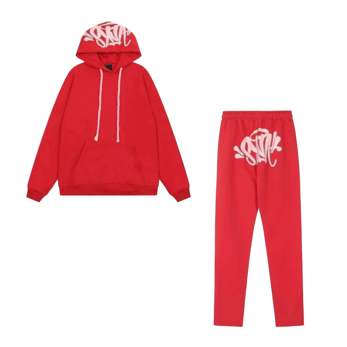 Red SKIT Hoodie & Pants Set Tracksuit
