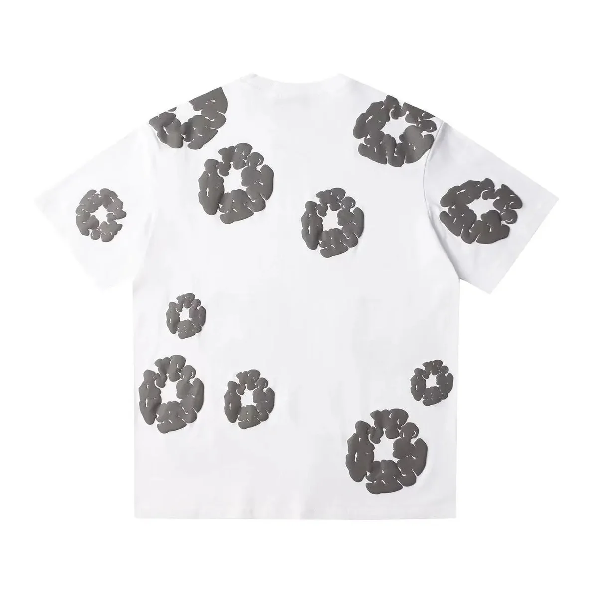 White 3D Floral T-Shirt