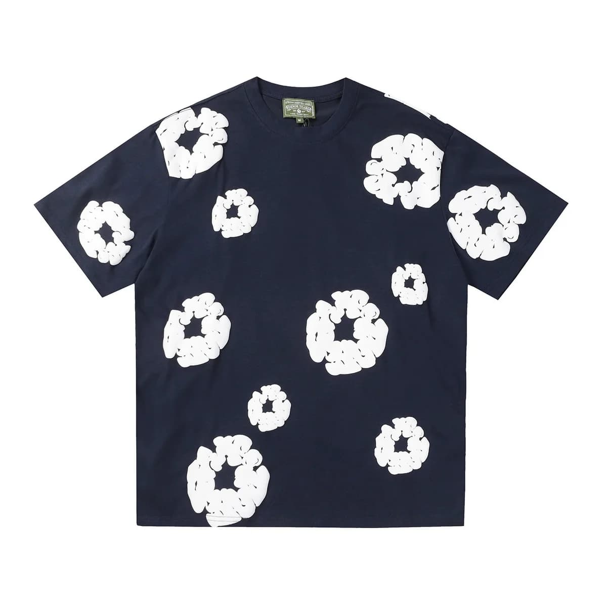 Abstract Print T-Shirt Navy/White T-Shirts