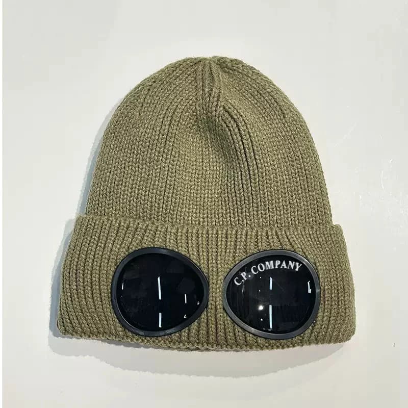CP Company Goggle Olive Beanie Hat