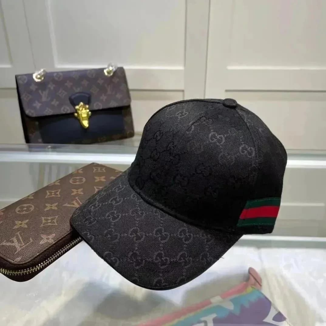 Gucci GG Monogram Black Cap