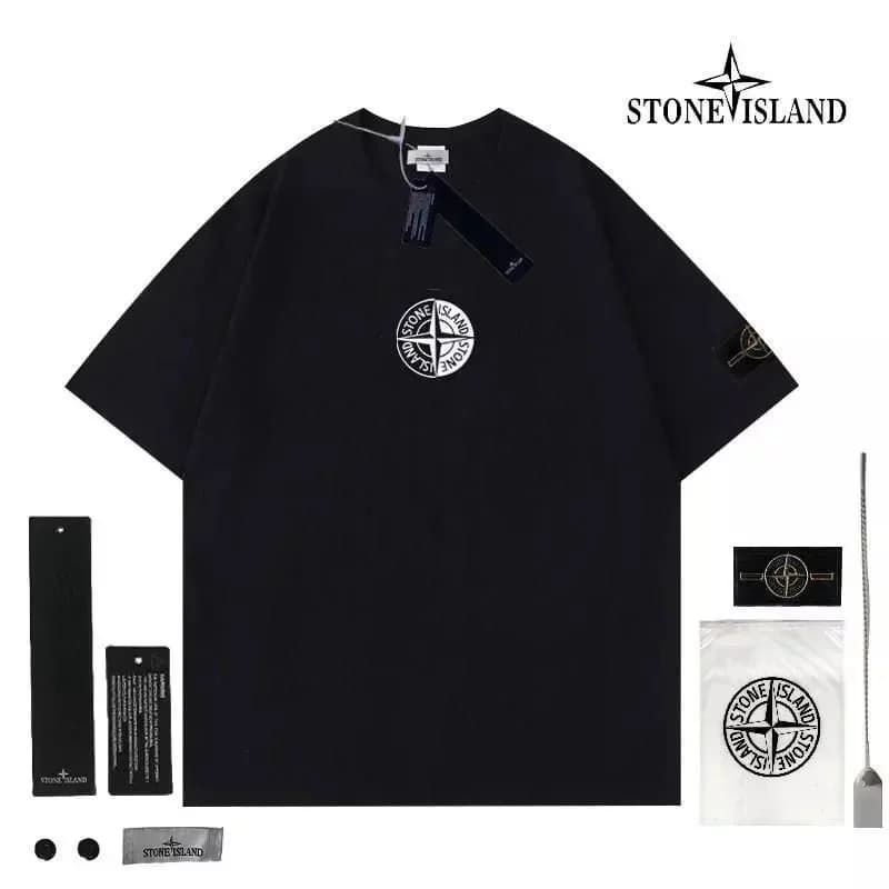 Stone Island Black Compass Logo T-Shirt