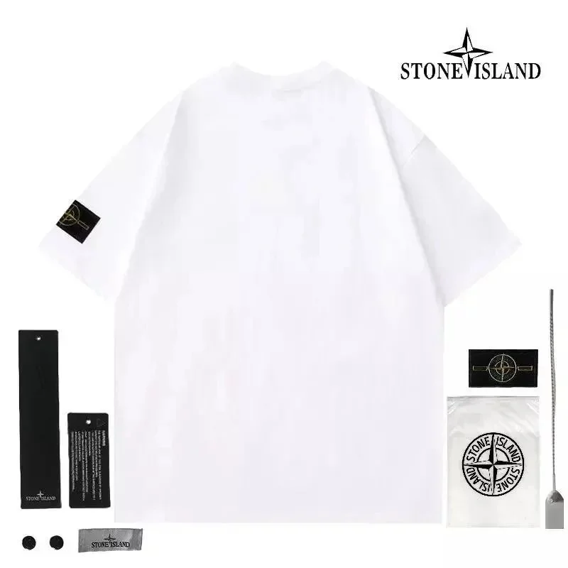 Stone Island White Logo T-Shirt