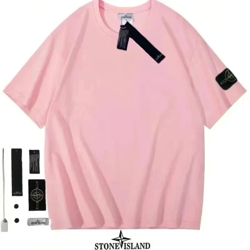 Stone Island 68-15 Pink Solid T-Shirt