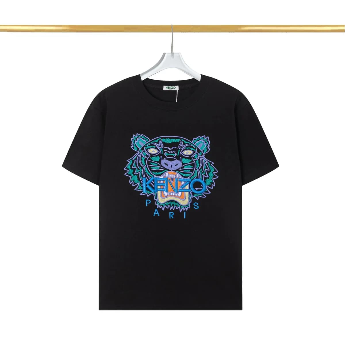 Kenzo Tiger Embroidered Black T-Shirt