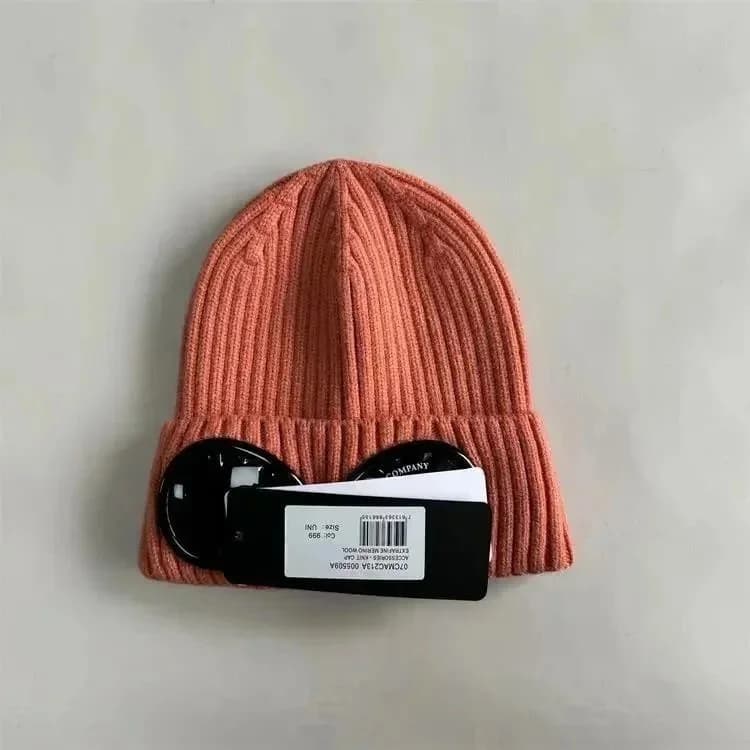 C.P. Company Goggle Beanie Coral