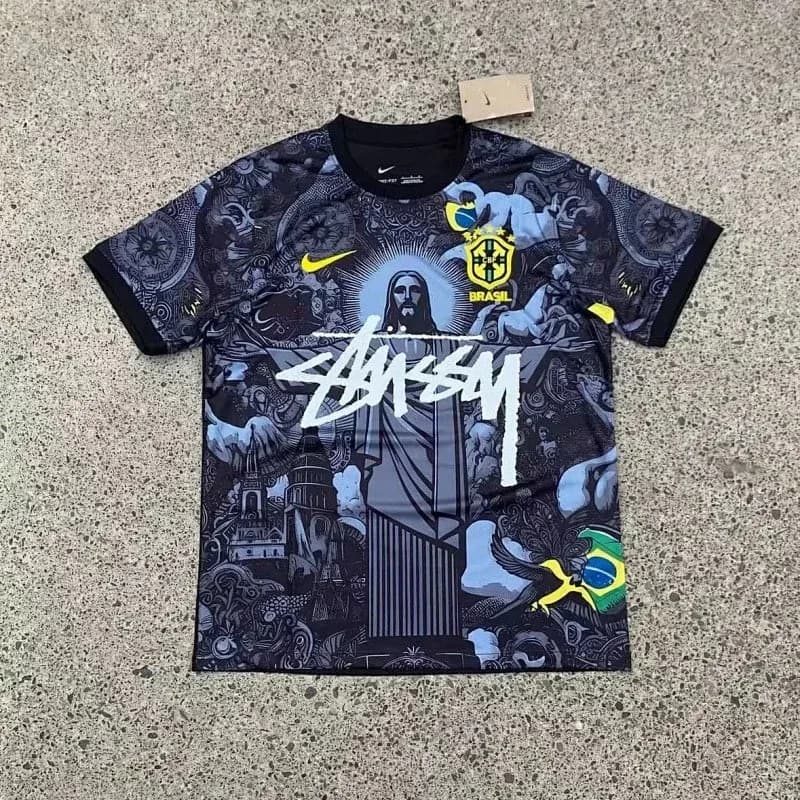 Nike Stussy Brazil Jersey Black/White T-Shirt