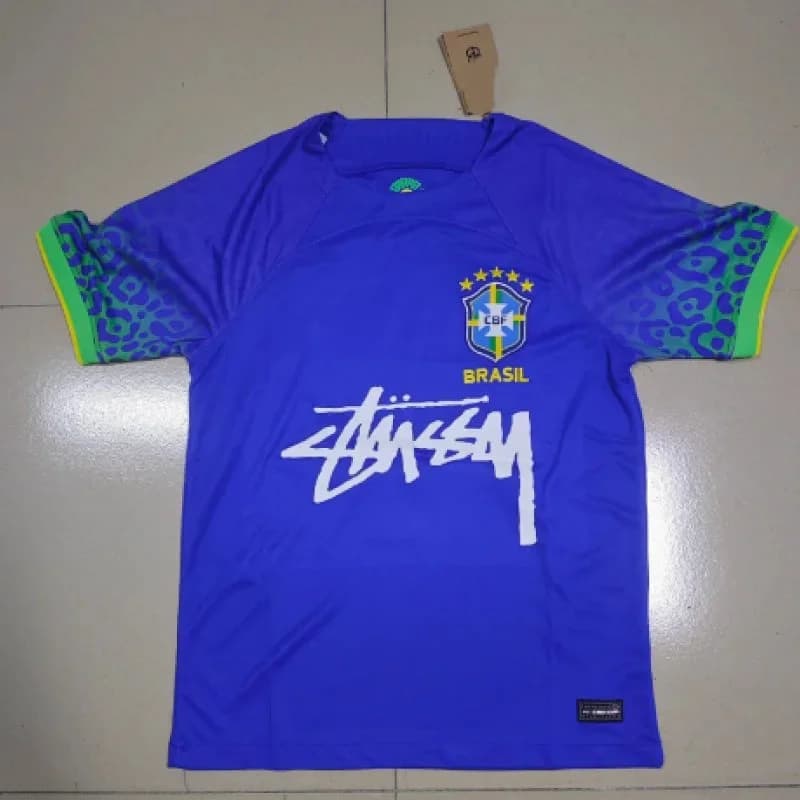 Stussy Brazil Jersey Blue/White T-Shirt