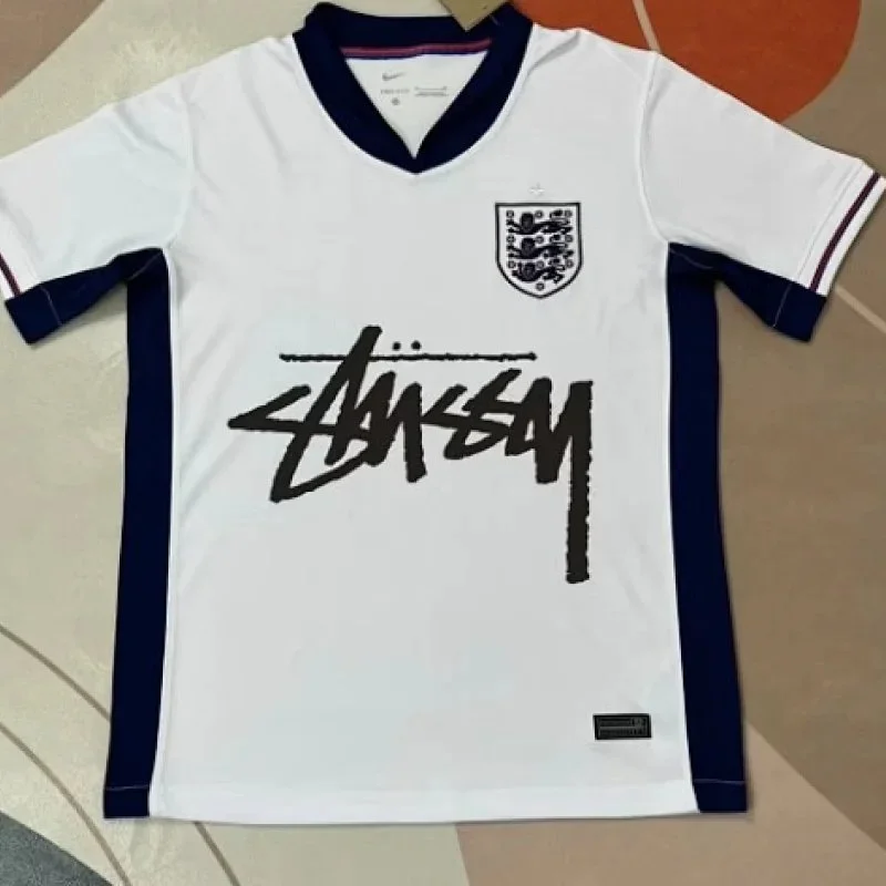 Stussy England Nike Jersey White/Navy T-Shirt