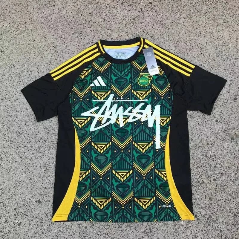 Adidas Stussy Classic Football Jersey Green/Yellow