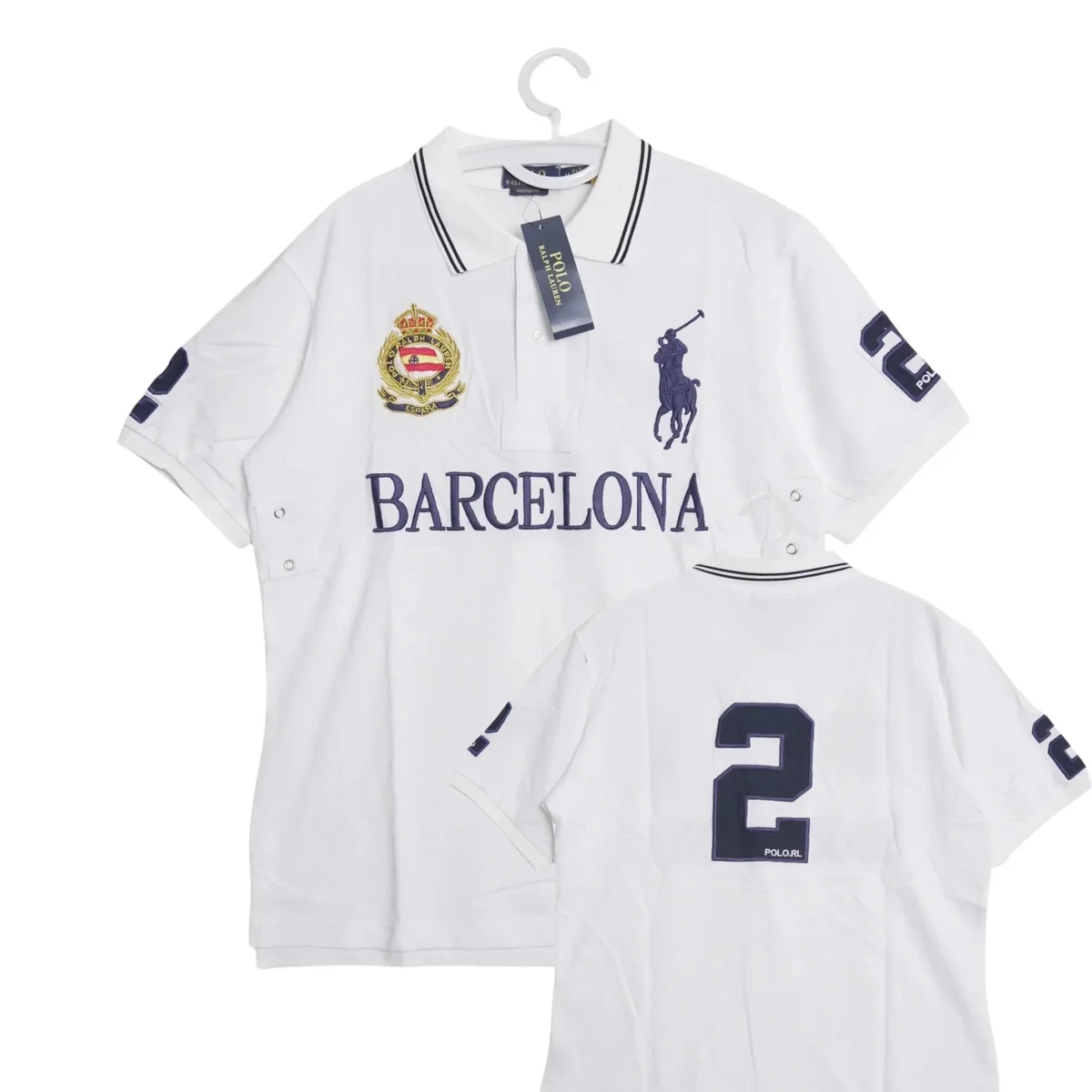 Polo Ralph Lauren Barcelona Jersey Polo Shirt White