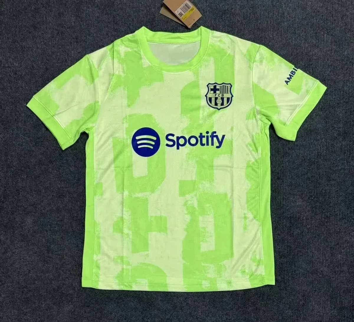 Adidas Barcelona Away Jersey Lime Green Sporty