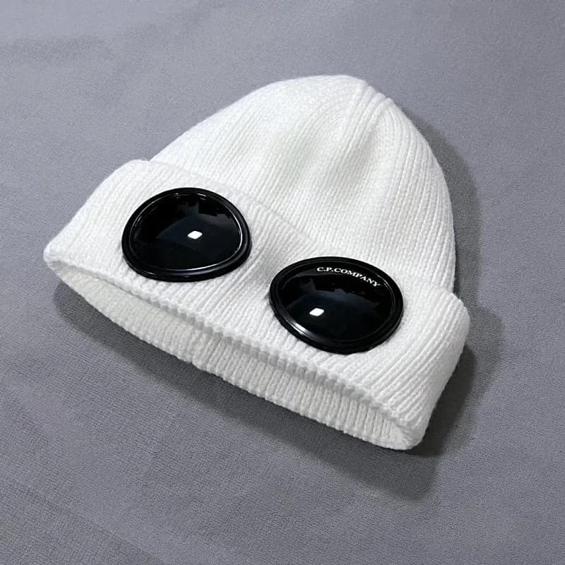 C.P. Company White Lens Beanie Hat