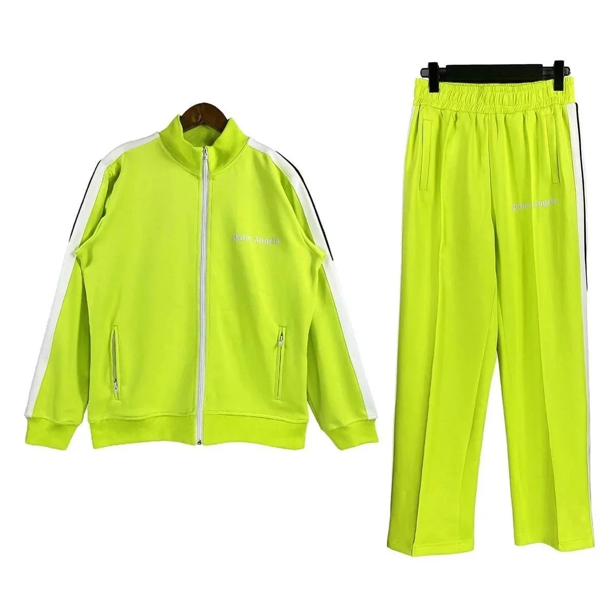 Palm Angels Tracksuit Set Fluorescent Yellow Streetwear