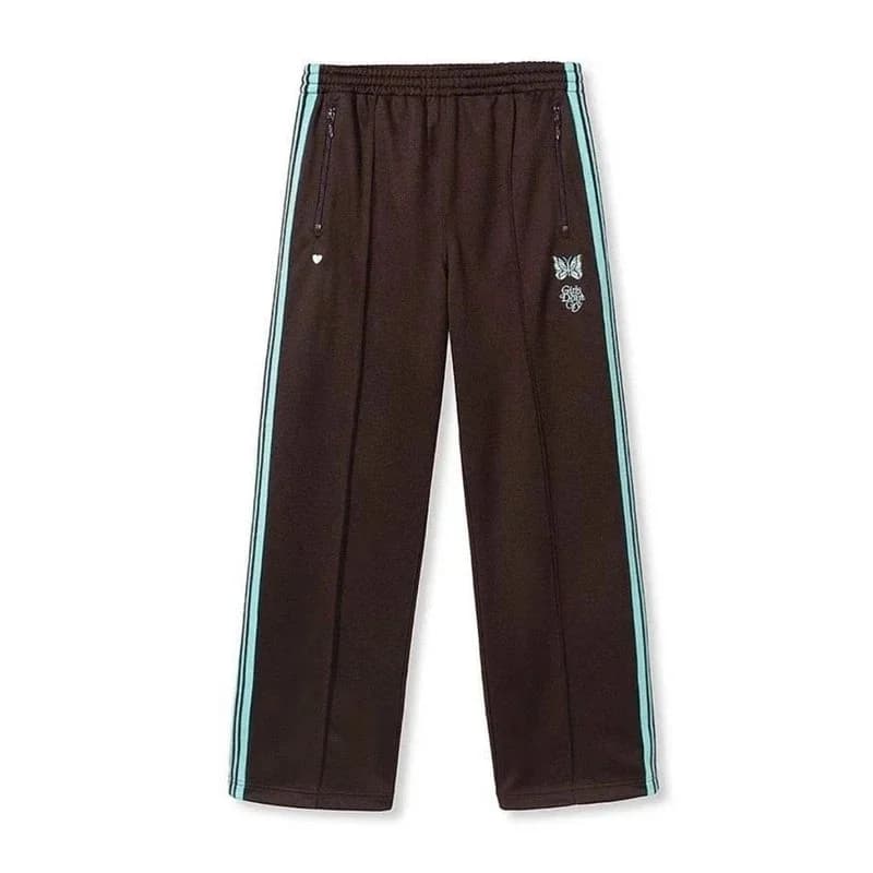 Track Pants BB-39 Brown with Mint Stripes