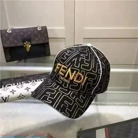 Fendi Black/White F Monogram Cap