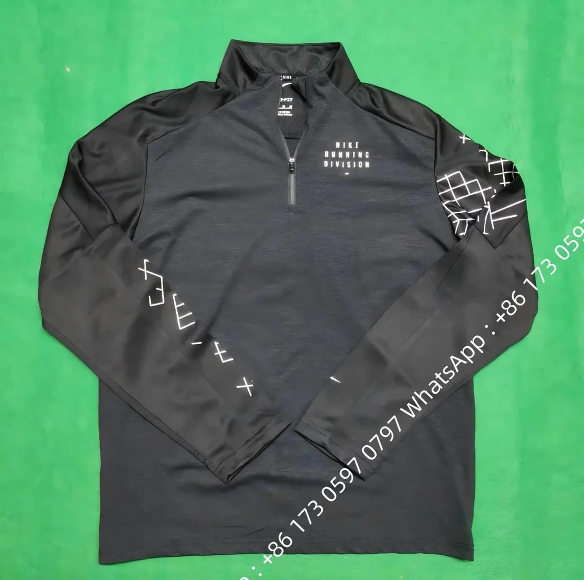 Nike Air Tech Fleece Black Long Sleeve Top
