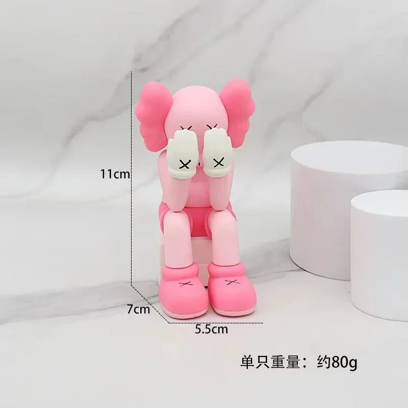 Pink KAWS Figure Collectible Toy
