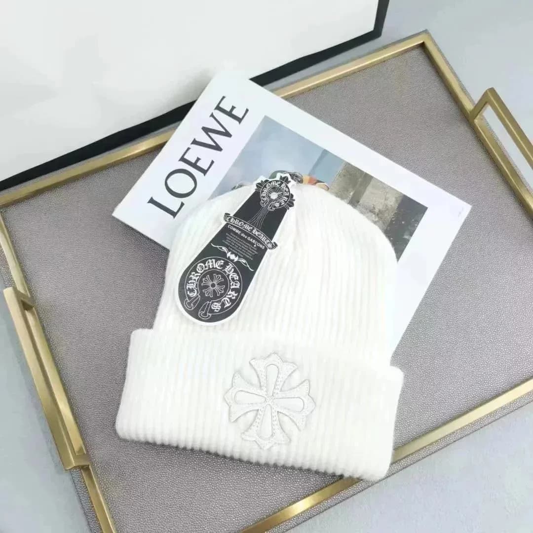 Chrome Hearts White Cross Beanie Hat