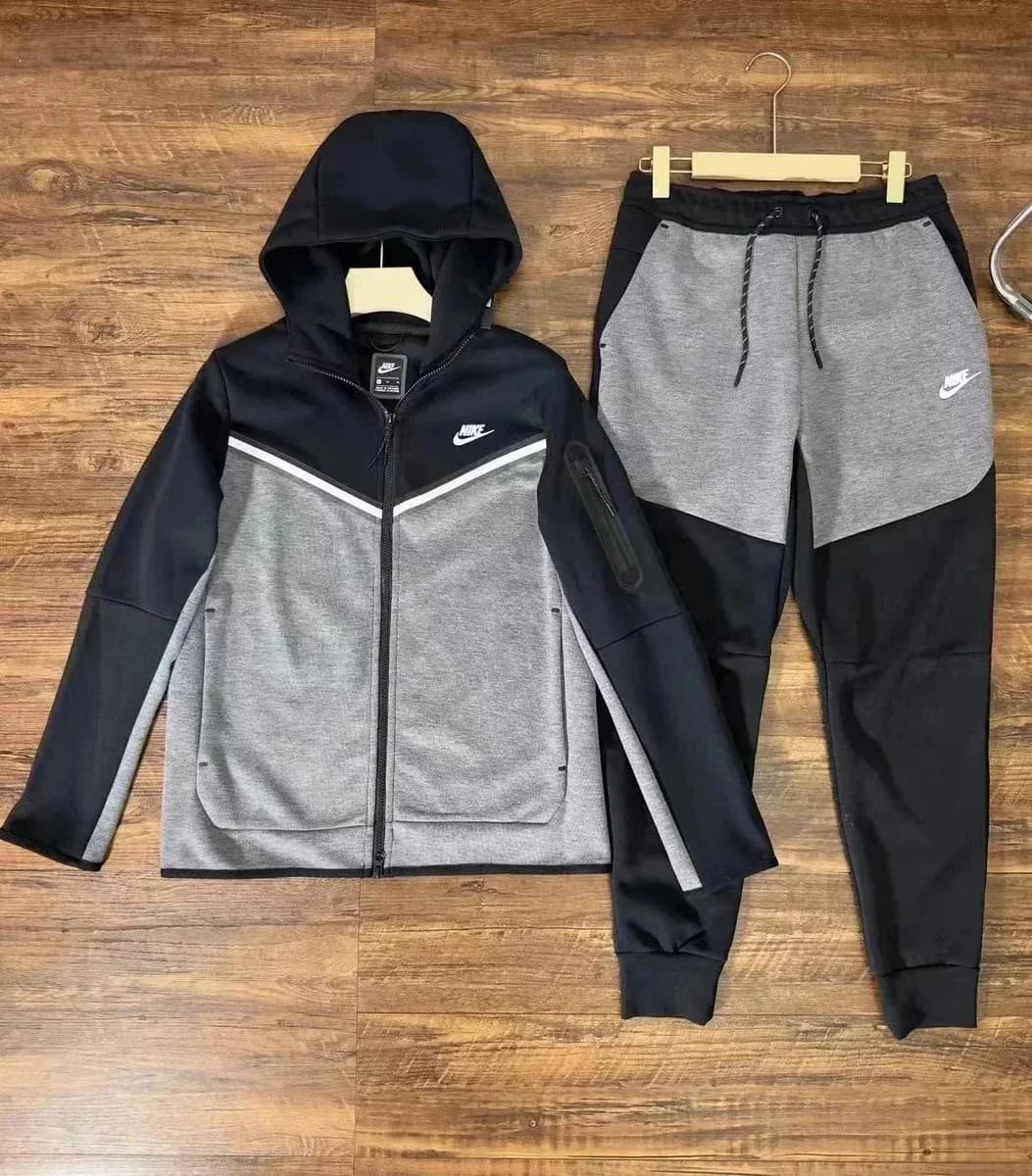 Nike Tech Fleece Black & Grey Tracksuit Set
