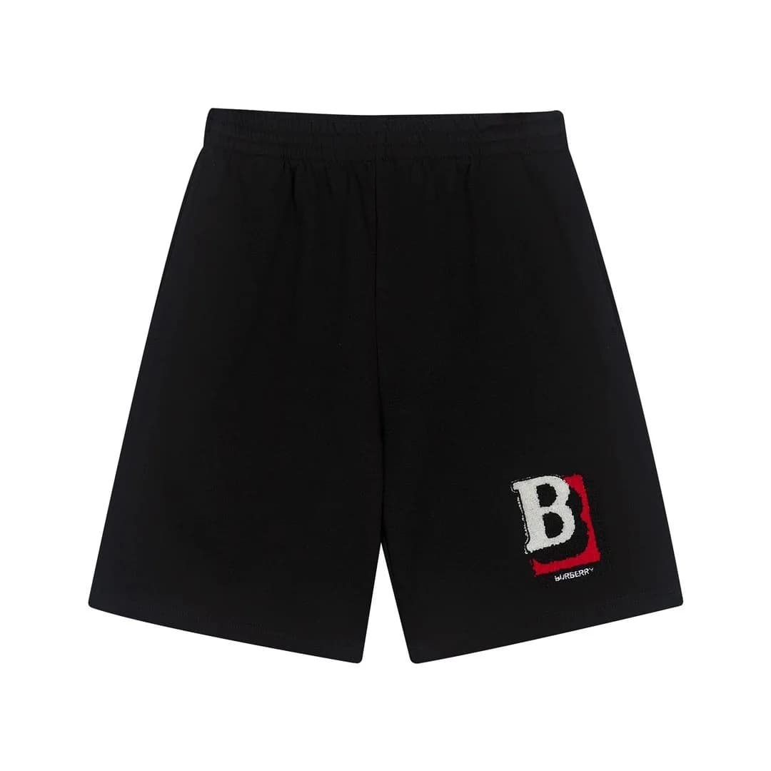 Burberry Black 'B' Embroidered Shorts