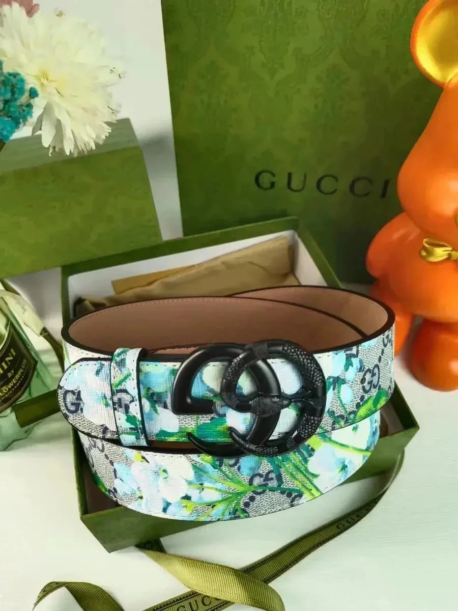 Gucci GG Marmont Floral Belt