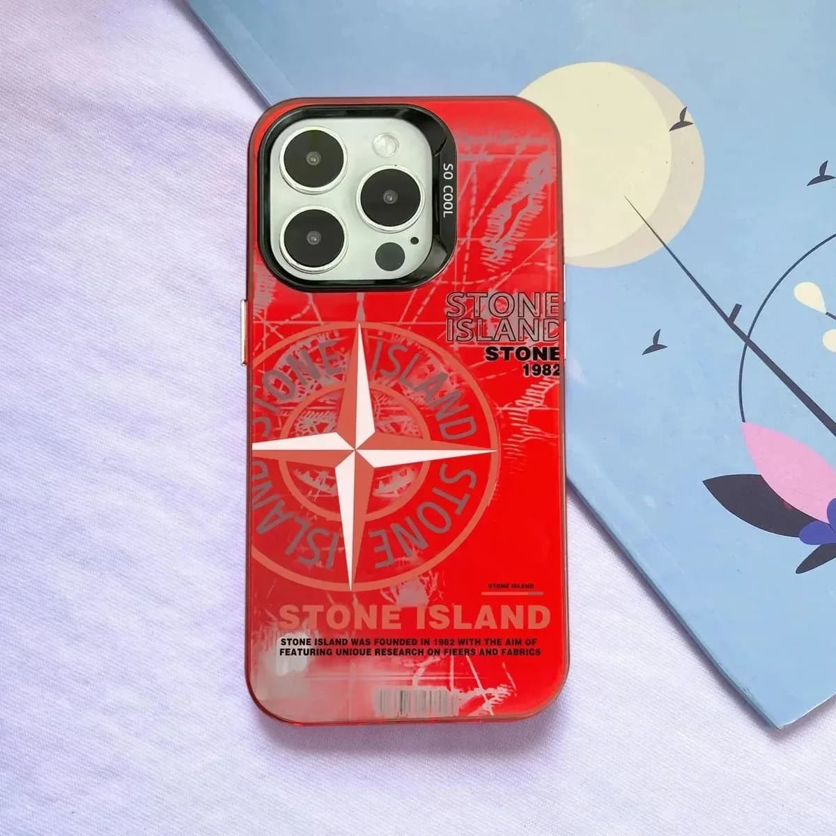Stone Island Red Compass Phone Case