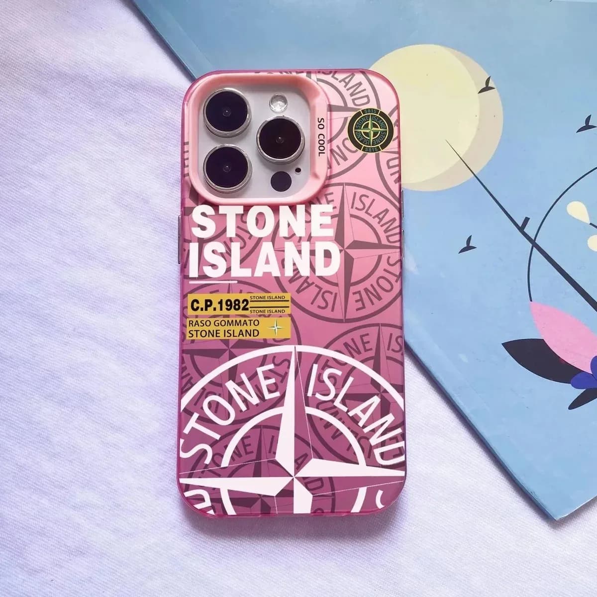 Stone Island C.P.1982 Raso Gommato Pink Phone Case