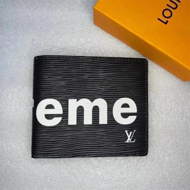 Louis Vuitton Supreme x Louis Vuitton Epi Leather Wallet Black